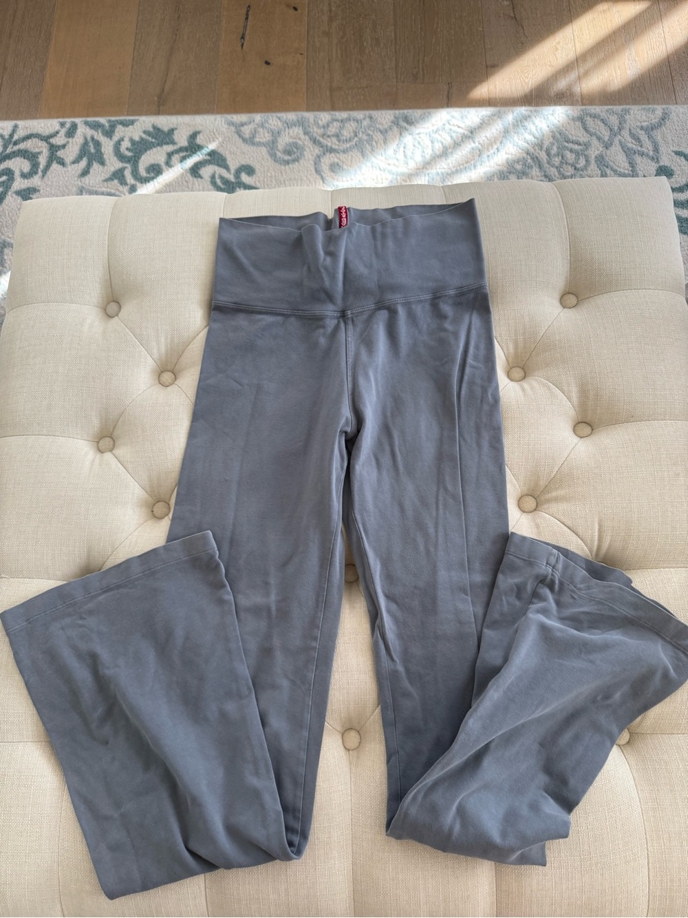 Gray High-Waist Wide-Leg Women's Pants